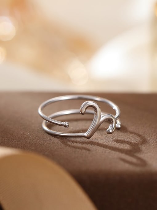 RS1048 [Aries Platinum] 925 Sterling Silver Constellation Dainty Band Ring